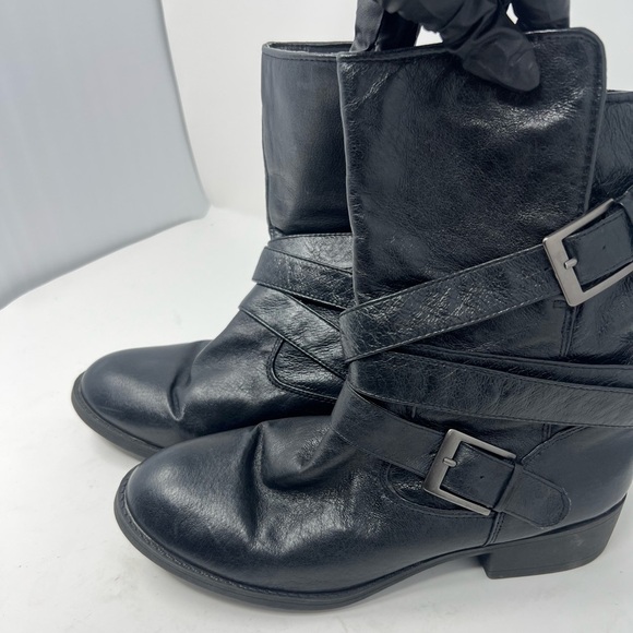 Steve Madden Ellle leather boots in black size 8.5 - Picture 4 of 14